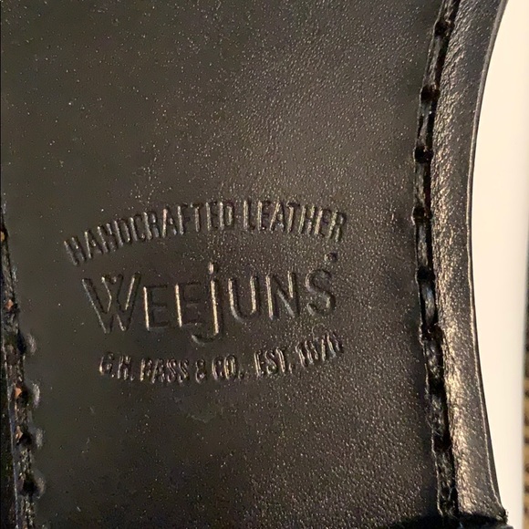 BASS WEEjUNS LOAFERS, Black/White - Picture 7 of 12